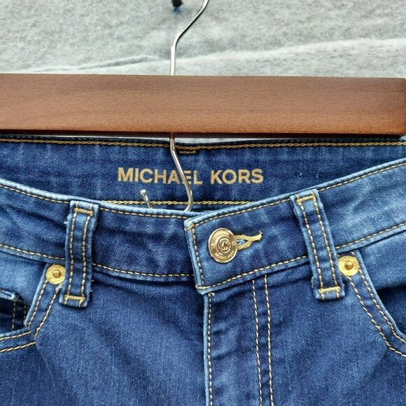 Michael Kors Denim Selma Mid Rise Skinny Straight Leg Womens Blue Size 8 - Picture 2 of 8